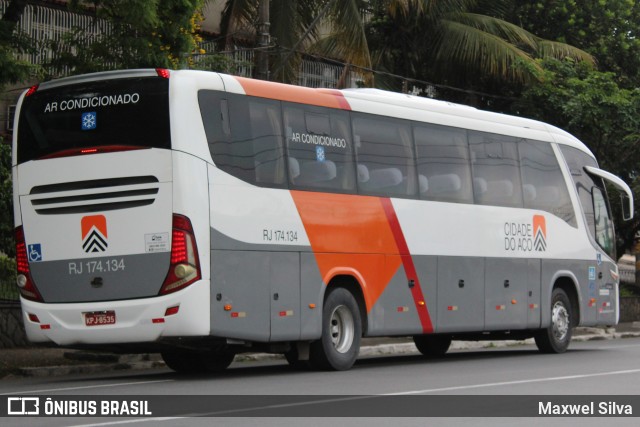 Viação Cidade do Aço RJ 174.134 na cidade de Volta Redonda, Rio de Janeiro, Brasil, por Maxwel Silva. ID da foto: 11572937.