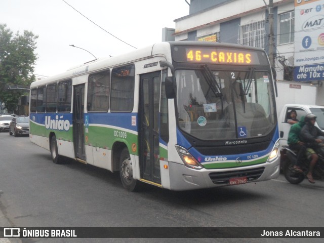 Viação União DC 1.009 na cidade de Duque de Caxias, Rio de Janeiro, Brasil, por Jonas Alcantara. ID da foto: 11572307.