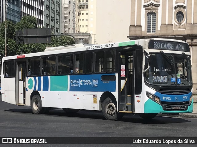 Transportes Campo Grande D53567 na cidade de Rio de Janeiro, Rio de Janeiro, Brasil, por Luiz Eduardo Lopes da Silva. ID da foto: 11571173.