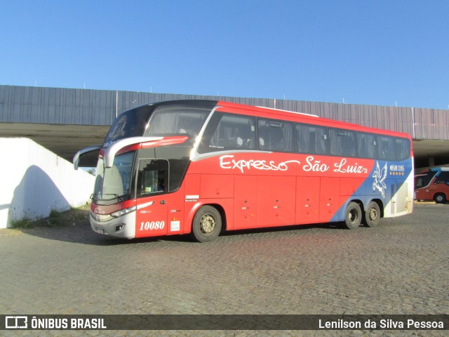 Expresso São Luiz 10080 na cidade de Caruaru, Pernambuco, Brasil, por Lenilson da Silva Pessoa. ID da foto: 11573090.