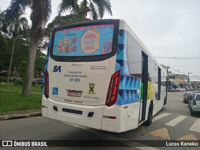 Viação Guaianazes 01 105 na cidade de Santo André, São Paulo, Brasil, por Lucas Kaneko. Número da foto: #11574295.