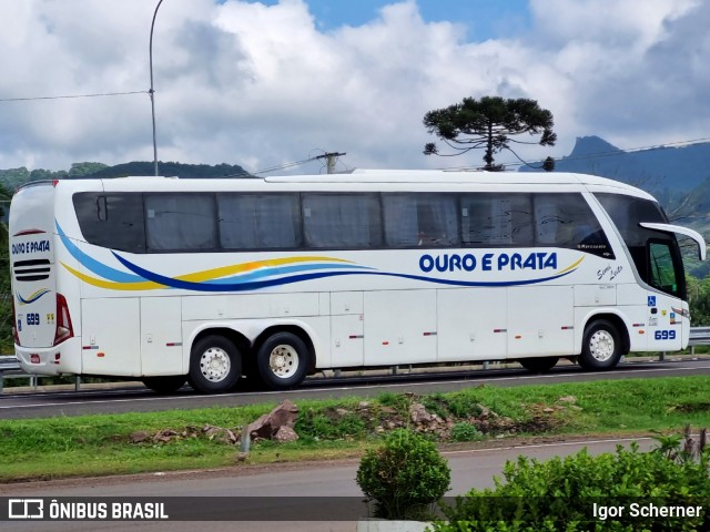 Viação Ouro e Prata 699 na cidade de Marques de Souza, Rio Grande do Sul, Brasil, por Igor Scherner. Número da foto: #11574337.