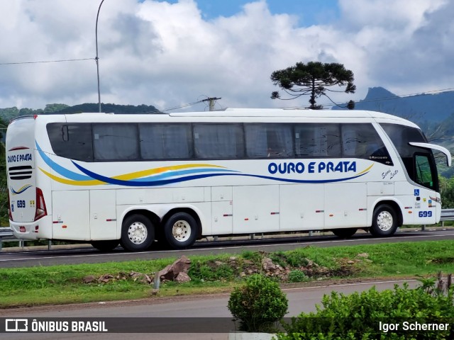 Viação Ouro e Prata 699 na cidade de Marques de Souza, Rio Grande do Sul, Brasil, por Igor Scherner. ID da foto: 11574337.