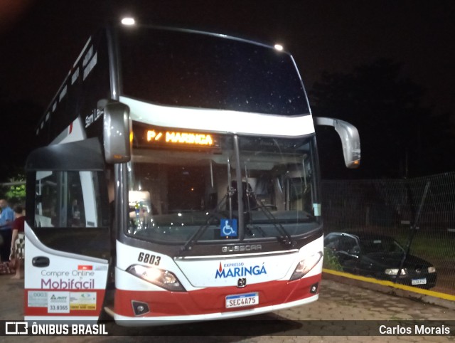 Expresso Maringá 6803 na cidade de Presidente Venceslau, São Paulo, Brasil, por Carlos Morais. Número da foto: #11573911.
