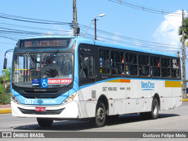 Expresso Vera Cruz 067 na cidade de Recife, Pernambuco, Brasil, por Gustavo Felipe Melo. ID da foto: 11574497.