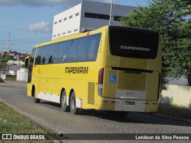 Viação Itapemirim 45501 na cidade de Caruaru, Pernambuco, Brasil, por Lenilson da Silva Pessoa. ID da foto: 11575429.