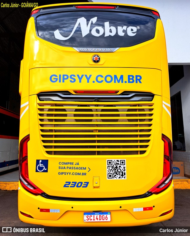 Nobre Turismo 2303 na cidade de Goiânia, Goiás, Brasil, por Carlos Júnior. Número da foto: #11573953.