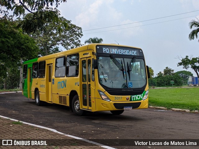 TCGL - Transportes Coletivos Grande Londrina 3017 na cidade de Londrina, Paraná, Brasil, por Victor Lucas de Matos Lima. Número da foto: #11573869.