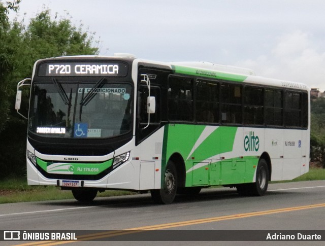 Viação Elite RJ 176.058 na cidade de Barra do Piraí, Rio de Janeiro, Brasil, por Adriano Duarte. ID da foto: 11574279.