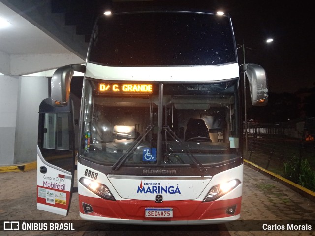 Expresso Maringá 6803 na cidade de Presidente Venceslau, São Paulo, Brasil, por Carlos Morais. ID da foto: 11573913.