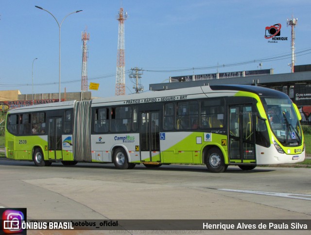 Expresso CampiBus 2539 na cidade de Campinas, São Paulo, Brasil, por Henrique Alves de Paula Silva. Número da foto: #11577571.