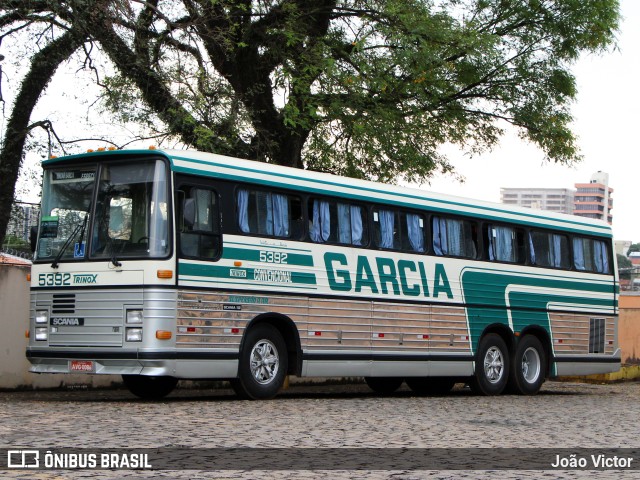 Viação Garcia 5392 na cidade de Londrina, Paraná, Brasil, por João Victor. ID da foto: 11578143.