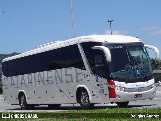 Auto Viação Catarinense 3466 na cidade de Florianópolis, Santa Catarina, Brasil, por Douglas Andrez. ID da foto: 11577352.