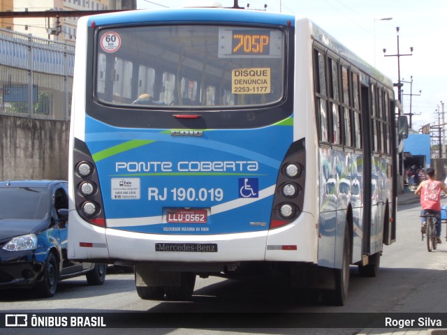 Viação Ponte Coberta RJ 190.019 na cidade de Nova Iguaçu, Rio de Janeiro, Brasil, por Roger Silva. ID da foto: 11580485.