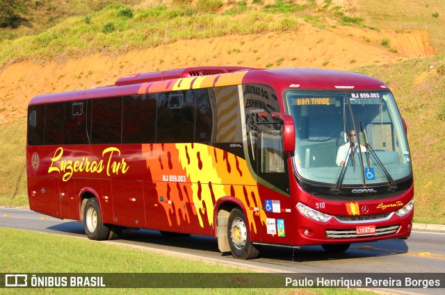 Luzeiros Tur 510 na cidade de Aparecida, São Paulo, Brasil, por Paulo Henrique Pereira Borges. Número da foto: #11580822.