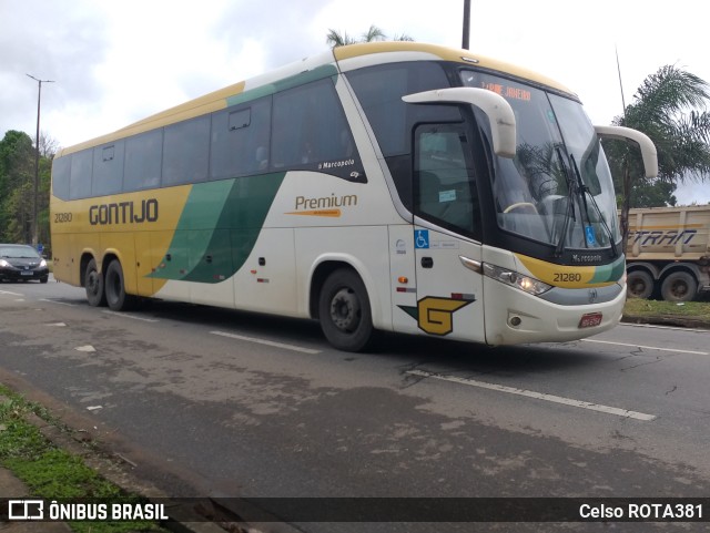 Empresa Gontijo de Transportes 21280 na cidade de Ipatinga, Minas Gerais, Brasil, por Celso ROTA381. Número da foto: #11579857.