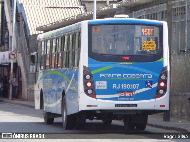 Viação Ponte Coberta RJ 190.107 na cidade de Nova Iguaçu, Rio de Janeiro, Brasil, por Roger Silva. ID da foto: 11580545.