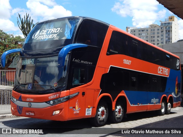 Viação Cetro 15027 na cidade de Belo Horizonte, Minas Gerais, Brasil, por Luiz Otavio Matheus da Silva. ID da foto: 11580335.