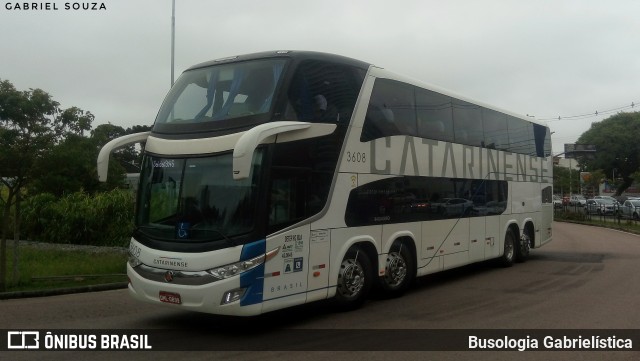 Auto Viação Catarinense 3608 na cidade de Curitiba, Paraná, Brasil, por Busologia Gabrielística. ID da foto: 11580532.