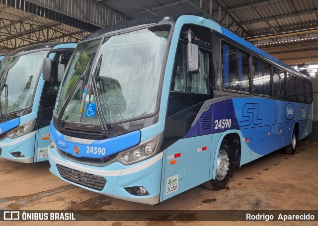 Viação São Luiz 24590 na cidade de Conselheiro Lafaiete, Minas Gerais, Brasil, por Rodrigo  Aparecido. Número da foto: #11506304.