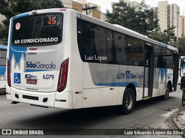 Viação Estrela 6.079 na cidade de São Gonçalo, Rio de Janeiro, Brasil, por Luiz Eduardo Lopes da Silva. Número da foto: #11505996.
