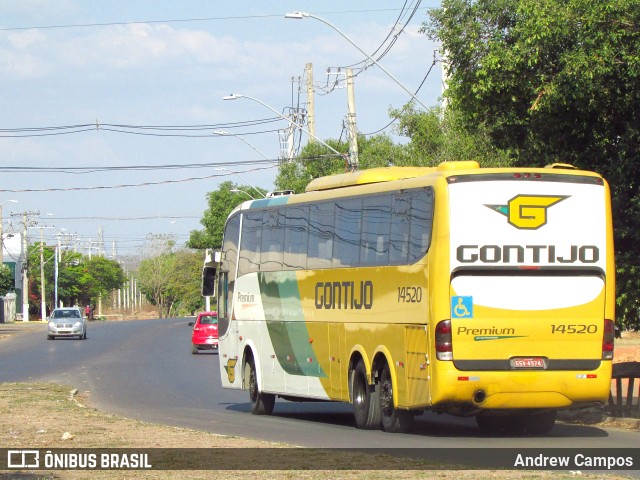 Empresa Gontijo de Transportes 14520 na cidade de Pirapora, Minas Gerais, Brasil, por Andrew Campos. ID da foto: 11507253.