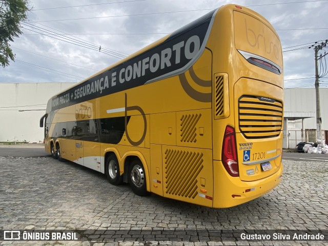 Brisa Ônibus 17201 na cidade de Juiz de Fora, Minas Gerais, Brasil, por Gustavo Silva Andrade. ID da foto: 11505955.