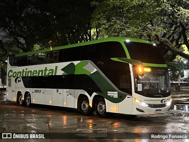 Viação Continental de Transportes 1003 na cidade de São Paulo, São Paulo, Brasil, por Rodrigo Fonseca. Número da foto: #11508180.