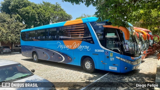 Empresa de Ônibus Pássaro Marron 5358 na cidade de Aparecida, São Paulo, Brasil, por Diego Felipe. ID da foto: 11505265.