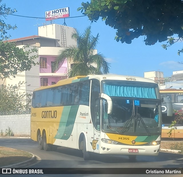 Empresa Gontijo de Transportes 14355 na cidade de Montes Claros, Minas Gerais, Brasil, por Cristiano Martins. ID da foto: 11505836.