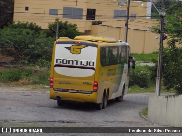 Empresa Gontijo de Transportes 14115 na cidade de Caruaru, Pernambuco, Brasil, por Lenilson da Silva Pessoa. ID da foto: 11506890.