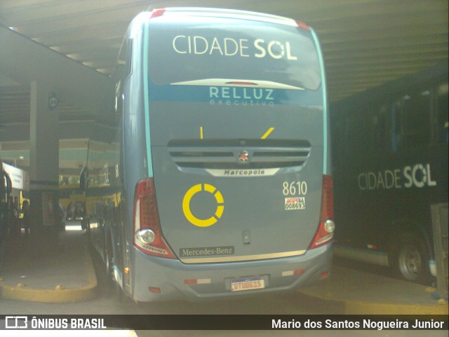 Viação Cidade Sol 8610 na cidade de Salvador, Bahia, Brasil, por Mario dos Santos Nogueira Junior. ID da foto: 11581722.