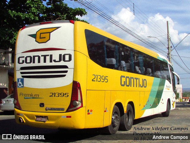 Empresa Gontijo de Transportes 21395 na cidade de Pirapora, Minas Gerais, Brasil, por Andrew Campos. ID da foto: 11583090.