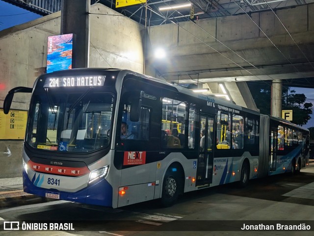 Next Mobilidade - ABC Sistema de Transporte 8341 na cidade de São Paulo, São Paulo, Brasil, por Jonathan Braandão. ID da foto: 11581615.