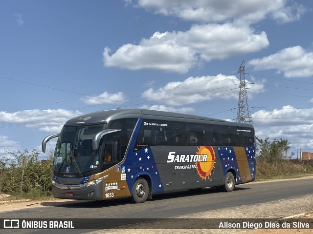 Saratour Transportes e Turismo 1653 na cidade de Assu, Rio Grande do Norte, Brasil, por Alison Diego Dias da Silva. Número da foto: #11581903.