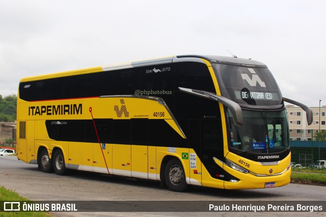 Viação Nova Itapemirim 40156 na cidade de Resende, Rio de Janeiro, Brasil, por Paulo Henrique Pereira Borges. Número da foto: #11584835.