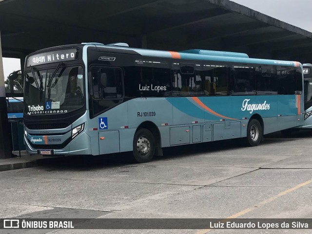 Auto Ônibus Fagundes RJ 101.039 na cidade de Niterói, Rio de Janeiro, Brasil, por Luiz Eduardo Lopes da Silva. Número da foto: #11584522.
