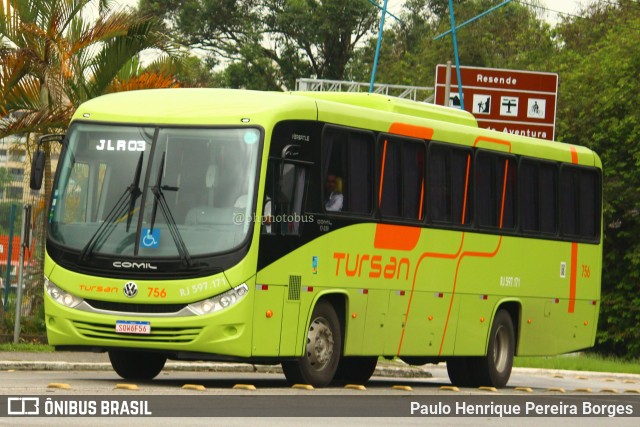 Tursan - Turismo Santo André 756 na cidade de Resende, Rio de Janeiro, Brasil, por Paulo Henrique Pereira Borges. Número da foto: #11584830.