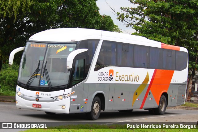 Viação Cidade do Aço RJ 174.161 na cidade de Resende, Rio de Janeiro, Brasil, por Paulo Henrique Pereira Borges. Número da foto: #11584839.