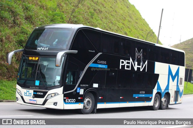 Empresa de Ônibus Nossa Senhora da Penha 63020 na cidade de Piraí, Rio de Janeiro, Brasil, por Paulo Henrique Pereira Borges. ID da foto: 11584738.