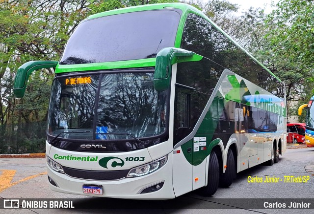 Viação Continental de Transportes 1003 na cidade de São Paulo, São Paulo, Brasil, por Carlos Júnior. Número da foto: #11585767.