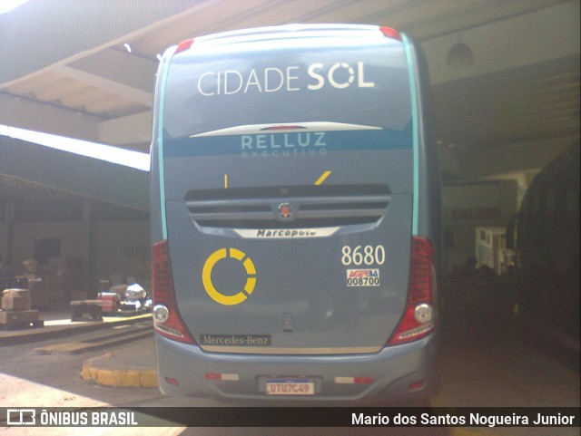 Viação Cidade Sol 8680 na cidade de Salvador, Bahia, Brasil, por Mario dos Santos Nogueira Junior. Número da foto: #11584446.