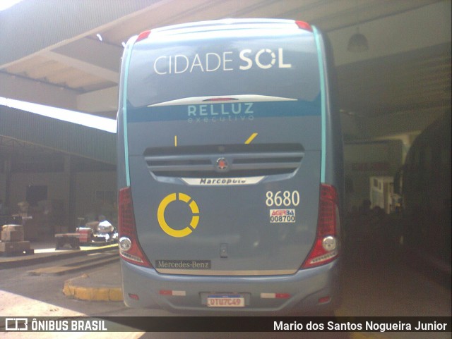 Viação Cidade Sol 8680 na cidade de Salvador, Bahia, Brasil, por Mario dos Santos Nogueira Junior. ID da foto: 11584446.