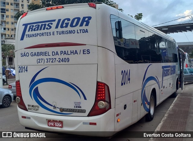 Trans Igor Transportes e Turismo 2014 na cidade de Cariacica, Espírito Santo, Brasil, por Everton Costa Goltara. Número da foto: #11584923.