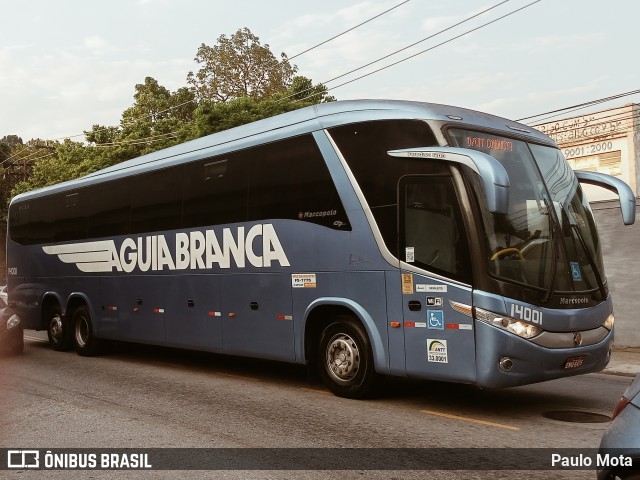 Viação Águia Branca 14001 na cidade de Santo André, São Paulo, Brasil, por Paulo Mota. Número da foto: #11508973.