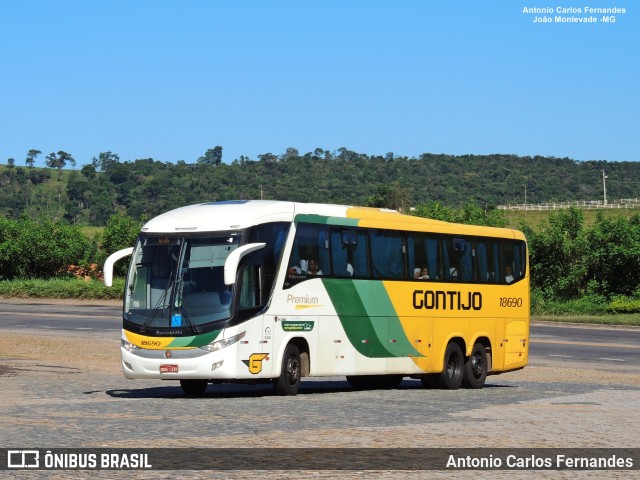 Empresa Gontijo de Transportes 18690 na cidade de João Monlevade, Minas Gerais, Brasil, por Antonio Carlos Fernandes. Número da foto: #11509067.