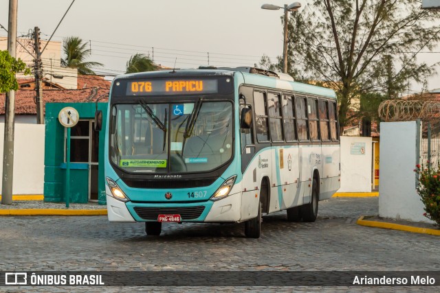 Viação Siará Grande 14507 na cidade de Fortaleza, Ceará, Brasil, por Arianderso Melo. ID da foto: 11509515.