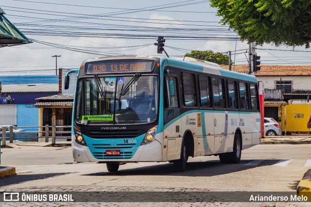 Viação Siará Grande 14606 na cidade de Fortaleza, Ceará, Brasil, por Arianderso Melo. Número da foto: #11509663.