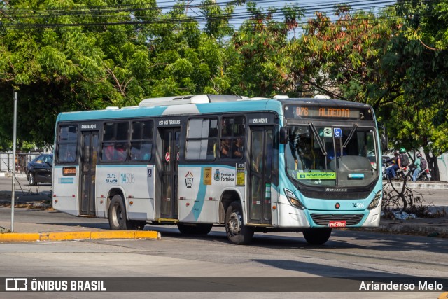 Viação Siará Grande 14506 na cidade de Fortaleza, Ceará, Brasil, por Arianderso Melo. ID da foto: 11509509.