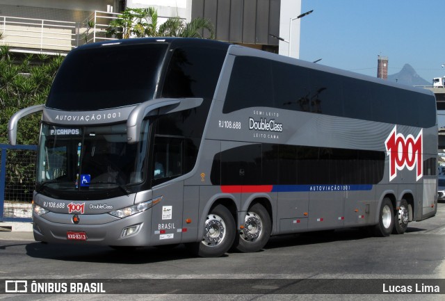 Auto Viação 1001 RJ 108.688 na cidade de Rio de Janeiro, Rio de Janeiro, Brasil, por Lucas Lima. Número da foto: #11510626.
